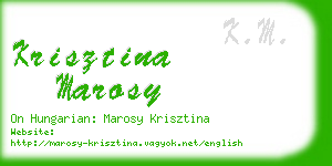 krisztina marosy business card